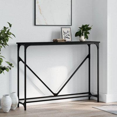 vidaXL Konzolový stolek černý 102 x 22,5 x 75 cm kompozitní dřevo 11461.834130 – Zboží Dáma