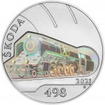 Česká mincovna Parní lokomotiva Škoda 498 Albatros s hologramem 500 Kč 2021 stříbrná mince Proof 25 g – Sleviste.cz