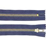 Kovový zip nedělitelný 16 cm, Ø 6 mm tmavě modrý jeans – Zboží Mobilmania