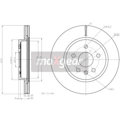 Brzdový kotouč OPEL zadní INSIGNIA 08- 17 18 MAXGEAR – Hledejceny.cz