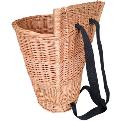 HRADIL H212 proutěný koš na dřevo zaoblený tmavý popruh 60x45cm – Zboží Mobilmania