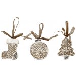 Chic Antique Vánoční ozdoba Noël Ornament B baňka, hnědá barva, pryskyřice – Hledejceny.cz