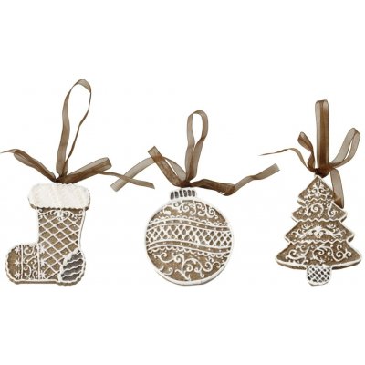 Chic Antique Vánoční ozdoba Noël Ornament B baňka, hnědá barva, pryskyřice – Hledejceny.cz