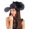 Karnevalový kostým Carnival Toys Dámský černý klobouk s flitry a peřím