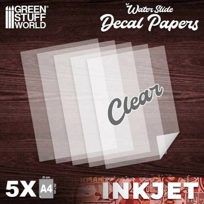 Green Stuff World Obtiskový papír Waterslide Decals Inkjet Transparent – Zboží Mobilmania
