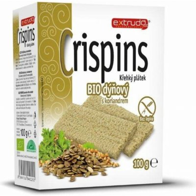 Crispins Bio Chlebíček dýňový s koriandrem bezlepkový 100 g – Sleviste.cz