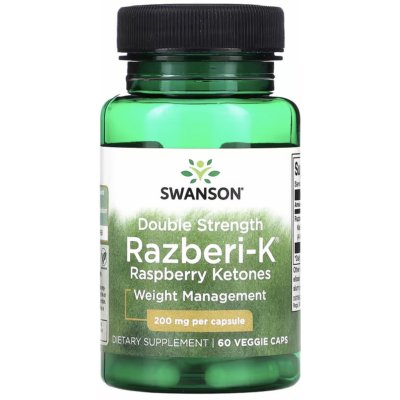 Swanson Razberi-K Malinové Ketony 200 mg 60 kapslí