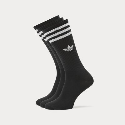 adidas 3-Pack Solid Socks High Crew Černá