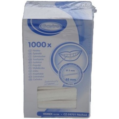 WIMEX Dřevěná párátka hyg. balená v papíru 65mm (1000ks) – Zboží Dáma