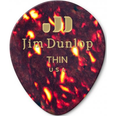 Dunlop 485-05 Celluloid Shell Teardrop Pick - trsátko (různé tvrdosti), barva Shell Trsátko - tvrdost: Thin – Sleviste.cz