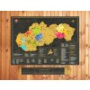 Nástěnné mapy 68travel Stírací Mapa Slovenska - Vlastivědná