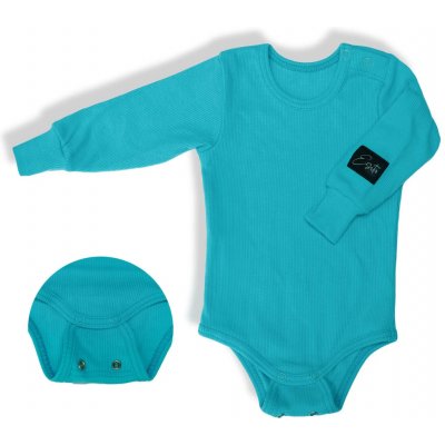 ESITO Rostoucí body žebrované Color Turquoise tyrkysová – Zboží Dáma