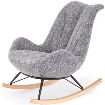 HALMAR Čalouněné houpací křeslo LUIS šedé – Hledejceny.cz