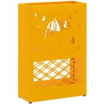 Stojan na deštníky Hořčicově žlutá 28 x 12 x 41 cm Ocel – Zboží Dáma