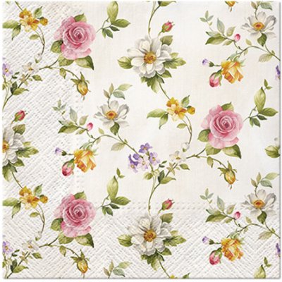 PAW ubrousky L Roses Glory cream 33x33cm – Zboží Mobilmania