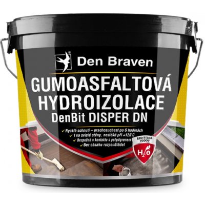 Den Braven Gumoasfaltová hydroizolace DenBit DISPER DN Hmotnost: 5 kg – HobbyKompas.cz