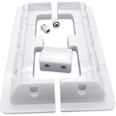 Držáky plastové pro uchycení solárních panelů + průchodka - bílé (7ks sada); FV-MOUNT-SET-W – Sleviste.cz