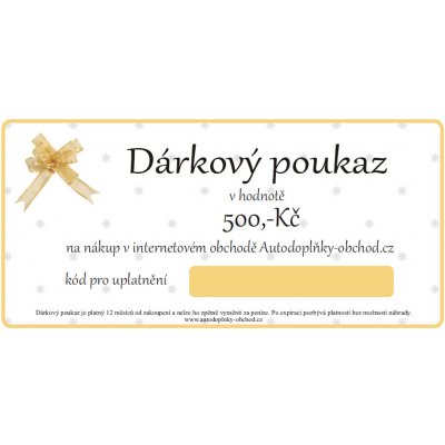 ADO Pro Dárkový poukaz na nákup zboží v hodnotě 500 Kč – Zbozi.Blesk.cz