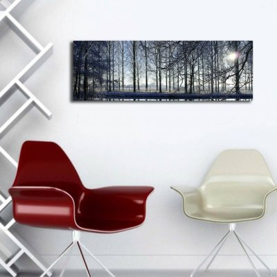 Wallity Obraz s LED osvětlením ZIMNÍ KRAJINA 37 30 x 90 cm – Hledejceny.cz