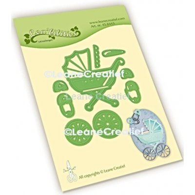 Leane Creatief Kočárek vyřezávací a embosovací kovové šablony Leabilities (9ks) – Zboží Dáma