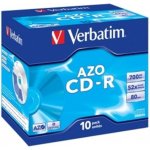 Verbatim CD-R 700MB 52x, Super AZO, jewel, 10ks (43327) – Hledejceny.cz