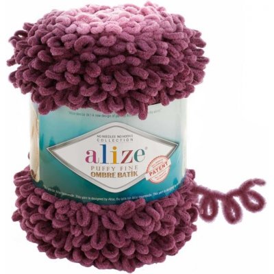 Alize Puffy Fine Ombre Batik 7276 růžově starofialová – Zbozi.Blesk.cz