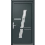 OknaDvereNaMiru.cz Vchodové dveře INOX 2001 ořech 105 x 215 cm – Zboží Mobilmania