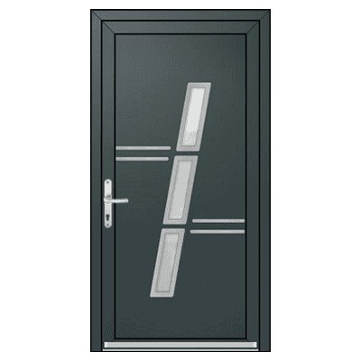 OknaDvereNaMiru.cz Vchodové dveře INOX 2001 ořech 105 x 215 cm – Zboží Mobilmania