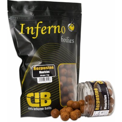 Carp Inferno rozpustné boilies Nutra Line Banán/Oliheň 1kg 20 mm