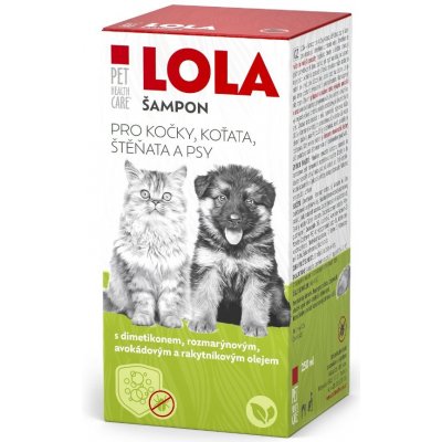 Pet health care LOLA šampon pro kočky koťata štěňata a psy 250 ml – HobbyKompas.cz