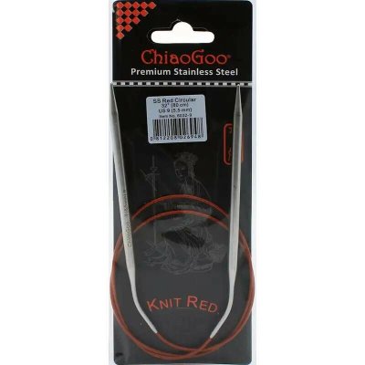 ChiaoGoo Knit Red ergonomické fixní kruhové jehlice 80 Cm 5,5mm – Hledejceny.cz