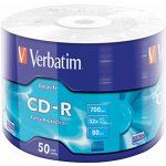 Verbatim CD-R 700MB 52x, cakebox, 50ks (43787) – Zboží Živě