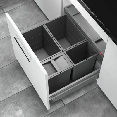 Hailo Odpadkový koš 600 Allegro 295 - 2 x 18 l 2 x 8 l tmavě šedý – Hledejceny.cz