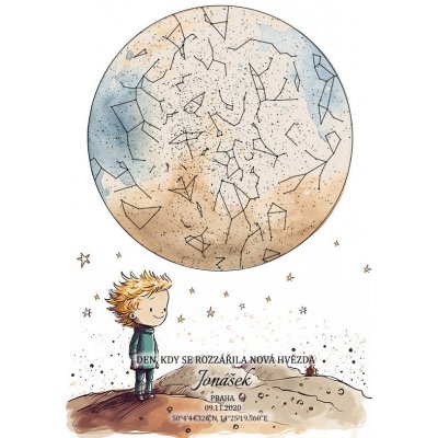 Dětská hvězdná mapa narození – Zboží Dáma