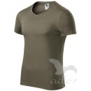 Pánské tričko Malfini V-neck 146 army