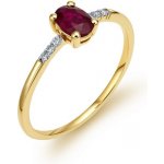L'amour DiamondsZlatý prsten s rubínem a diamanty JR11384RBY – Zboží Dáma