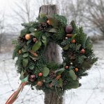 Balkonika Vánoční věnec na dveře elegán 30 cm – Hledejceny.cz