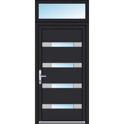 OknaDvereNaMiru.cz Vchodové dveře INOX 2010 + Nadsvětlík 100 x 220 cm – Hledejceny.cz