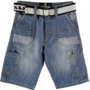 Airwalk Belted Cargo Short junior Boys light wash