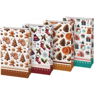 MFP sáček papírový vánoční KRAFT 3 15x27x9cm mix 5252803 – Hledejceny.cz