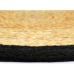 Nabytek XL prostírání 6 ks přírodní a černé juta a bavlna 38cm – Zboží Dáma