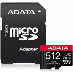 Adata MicroSDXC 512GB High Endurance AUSDX512GUI3V30SHA2-RA1