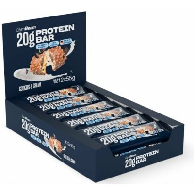 GymBeam 20 g Protein bar 12 x 55 g – Zboží Mobilmania