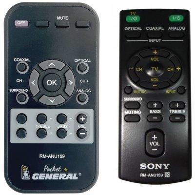 Dálkový ovladač General Sony RM-ANU159, RM-ANU160, HT-CT60, SA-CT60, SS-WCT60 – Sleviste.cz