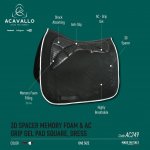 ACAVALLO Podsedlová dečka 3D Spacer Memory Foam AC Grip Gel černá – Zboží Dáma