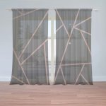 Sablio Záclony Růžové obrazce: 2ks 150x250cm – Hledejceny.cz