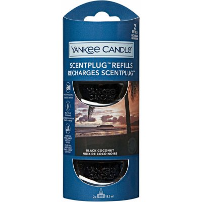 Yankee Candle BLACK COCONUT náplň pro vůni do elektrické zásuvky, 2 x 18,5 ml
