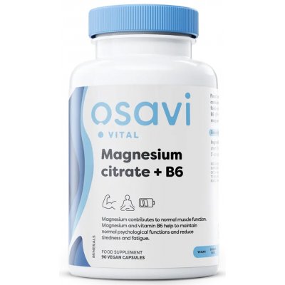 Osavi Magnesium Citrate + B6 375 mg + 4,2 mg 180 veganských kapslí – Hledejceny.cz
