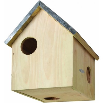 Esschert Design Budka pro veverku Squirrel House se zinkovou stříškou 25 x 26 x 29 cm přírodní – Zboží Dáma