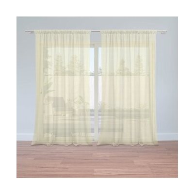 Sablio Záclony Žluté pletivo: 2ks 150x250cm – Hledejceny.cz